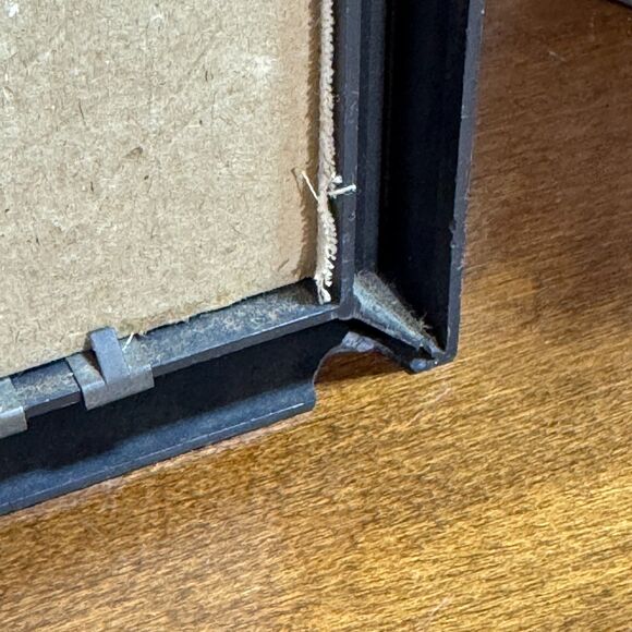 Framed Cross Stitch Cat with Ribbon Bow Needlepoint Handmade 6.5 x 5.5 - Picture 3 of 7